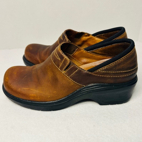Ariat Santa Cruz Brown Leather Mules Clogs Women US 6.5 B Comfort Shoes - Picture 3 of 7